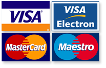 Visa, Visa Electron, MasterCard, Maestro